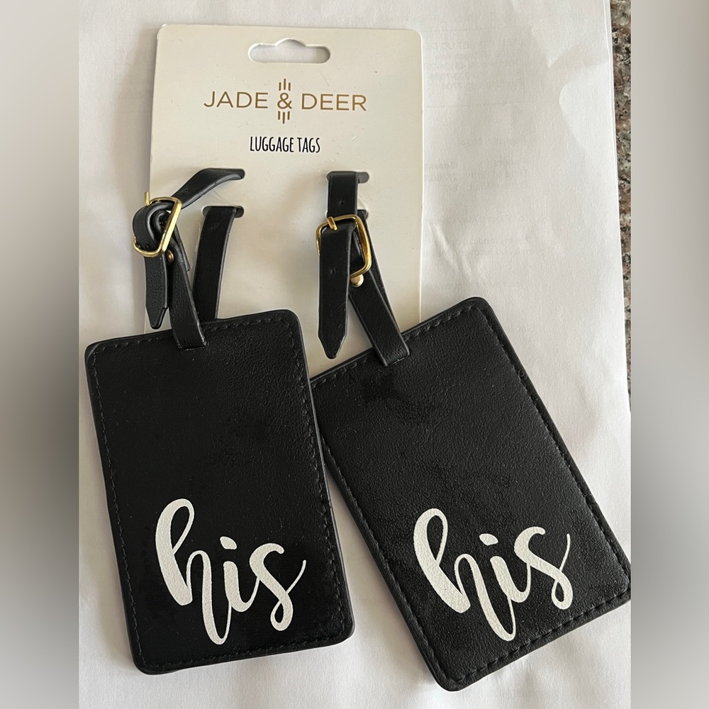 His & His Luggage Tags